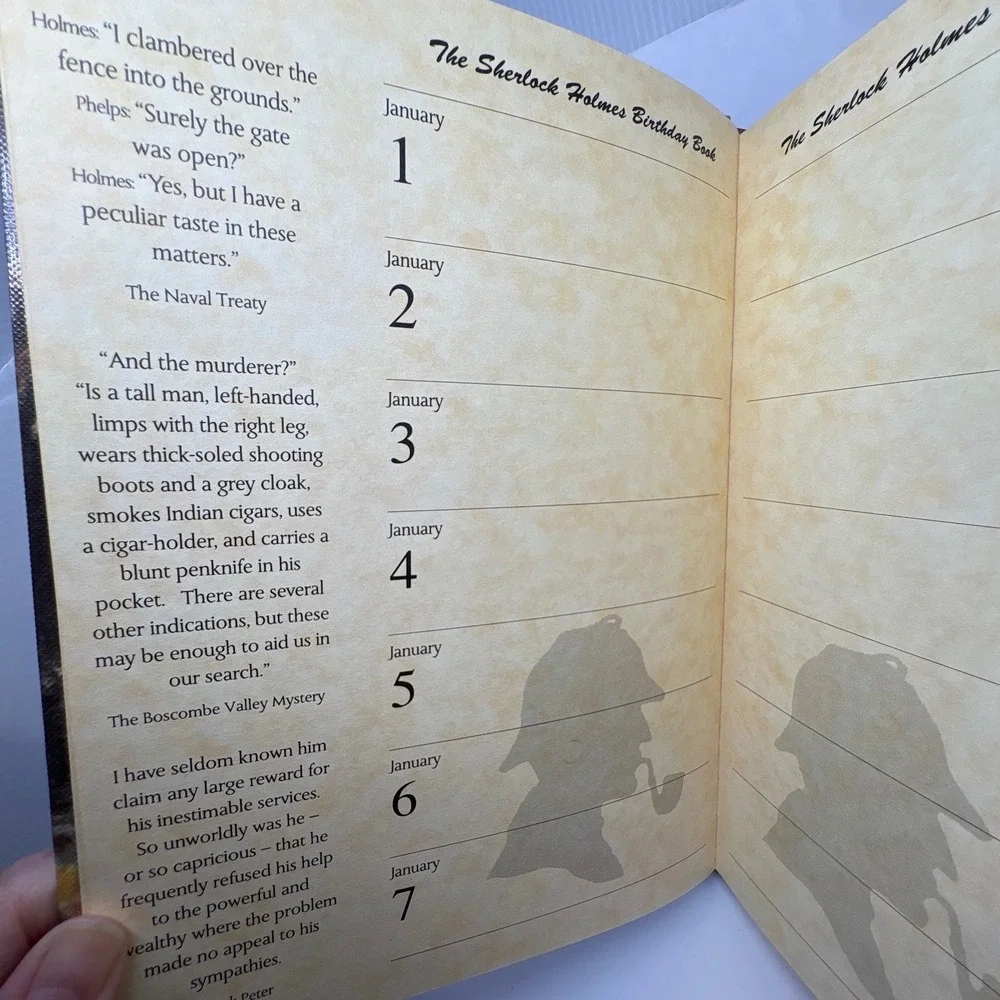 The Sherlock Holmes Birthday Book 1993 Robert Frederick Hardcover Illustrated